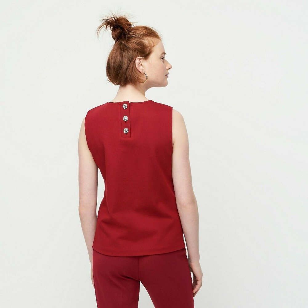 J. Crew Maroon Jeweled Top